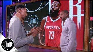 Scottie Pippen demonstrates how he would defend James Harden -- and Michael Jordan  The Jump OT