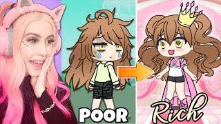 POOR TO RICH A SAD GACHA MOVIE ROLEPLAY REACTION