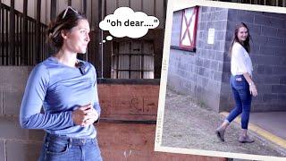 NEW Girl at the barn  equestrian parody 