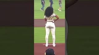 Megan Thee Stallion threw out the opening day first pitch in Houston #shorts