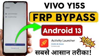 Vivo Y15s V2120 GOOGLE ACCOUNT BYPASS  ANDROID 13  latest method 2024