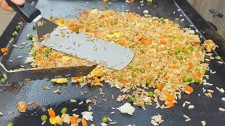 How to Make Chicken Fried Rice on a Griddle  Start to Finish