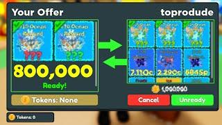 800000 TOKENS VALUE TRADE Biggest Trade Ever in Clicker Simulator Roblox Clicker Sim Top 10 Pet