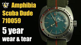Vostok Amphibia Scuba Dude - 5 year wear update