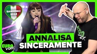  REACTION ANNALISA - SINCERAMENTE  SANREMO 2024 FINALE  3RD PLACE