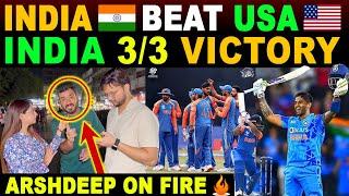 INDIA BEAT USA  INDIA 33 VICTORY  ARSHDEEP ON FIRE  SANA AMJAD