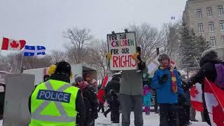 И снова протесты в Квебеке 19 февраля еду снимать Конвой Свободы 2022 Канада Canada convoy protest