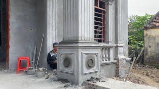 Amazing Techniques Construction Concrete Column Foot With Sand & Cement