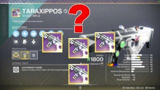 Which one is the God Roll Taraxippos?