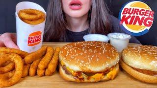 ASMR BURGER KING  CHEESE WHOPPER + CHICKEN FRIES MUKBANG No Talking EATING SOUNDS