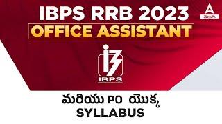 IBPS RRB 2023 Office Assistant And PO Exam Syllabus In Telugu  IBPS RRB PO Syllabus 2023