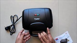 Prestige Sandwich Maker Unboxing and Testing  PGMFD 01 Clean Review