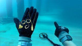 I Found GOLD and DIAMONDS On The Ocean Floor With My Metal Detector