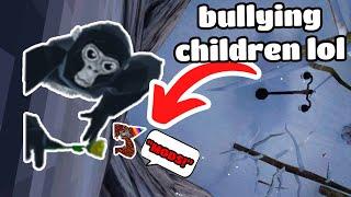 cyberbullying small children out of competitive lobbies Gorilla Tag VR