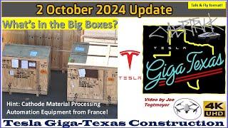 3rd Qtr #s Cathode Automation Equip Boring Tunnel Panels 2 Oct 2024 Giga Texas Update 0700AM