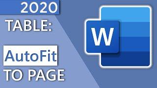 How to Fit Table to Page Margins in Word - in 1 MINUTE HD 2020