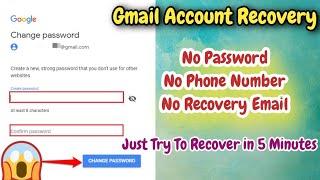 Gmail Account Recovery Latest Update 2023  Google Account Recovery Without Any Verification  Work