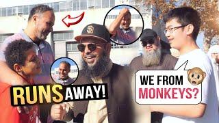 Were from MONKEYS⁉️ Agnostic vs Shaykh Uthman Christian Runs Away