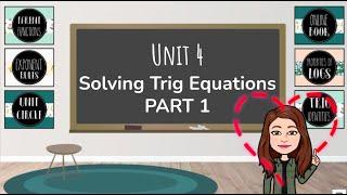 Solving Simple Trig Equations Part 1