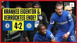 Furios & Kurios Schluss-Spektakel in London Chelsea - Leicester  FA Cup  DAZN Highlights