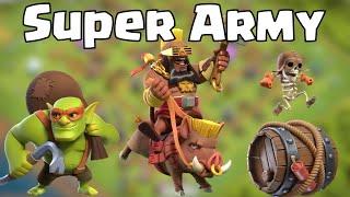 Three Different Super Troops in ONE Army - TH16 Attack Strategy