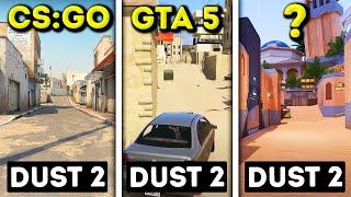 Все ВЕРСИИ CSGO - DUST 2 в Других Играх и Разных ДВИЖКАХ GTA 5 VALORANT Fortnite Source 2