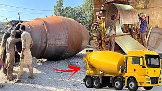 How These Fabricators Make A Concrete Mixer Truck Drum  How To Make concrete Mixer Machine Part1