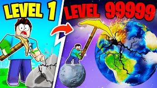 Upgrading WORLDS BEST PICKAXE in ROBLOX MINING SIMULATOR 2