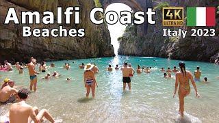 Amalfi Coast 4K - Walking 5 Amazing Beaches - Amalfi Fiordo Maiori and Positano