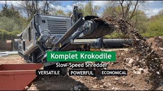 Komplet Krokodile Mobile Slow-Speed Shredder Recycling Equipment For Waste Management