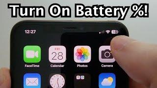 How To Turn On Battery Percentage for iPhone XR 11 12 mini 13 mini on iOS 16.1