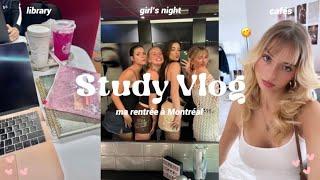 Study Vlog  ma rentrée à luniversité au Canada campus amis cafés library shopping etc.