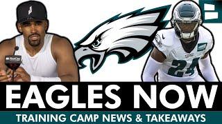 Eagles News From Day 1 Of Training Camp Practice - Jalen Hurts Looks Good James Bradberry At Safety