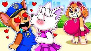 Paw Patrol The Mighty Movie  Chase Falls in Love Sweetie & Betrays Skye - Sad Story  Rainbow 3