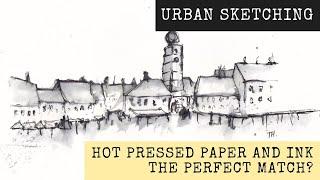 Hot Pressed Paper Soluble Ink - So Good Together Urban Sketching Tutorial