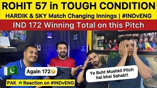 IND 171 on Tough Pitch ROHIT 57 on bowling Friendly Wicket  Pakistan Reaction on IND vs ENG