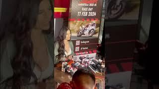 Poonam Pandey brought her A-game to the bike event stealing the spotlight with presence at an DSBK