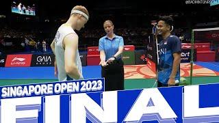 Anthony Sinisuka Ginting vs Anders Antonsen Badminton Singapore Open 2023  Final