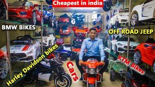 Battery operated kids Car Jeep & Bikes Market in Delhi  Cheapest Jhandewalan Cycle Market in Delhi