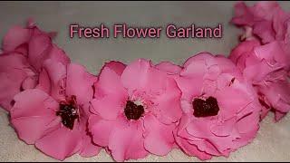 Traditional method to string fresh flower Garland  poola mala  poo malai  mini me channel # 97