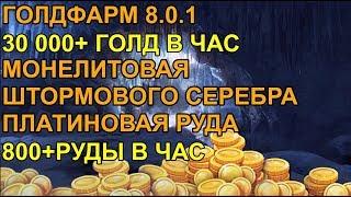 ГОЛДФАРМ 8.0.1 30000+ ГОЛД В ЧАС МОНЕЛИТОВАЯ ШТОРМОВОГО СЕРЕБРА ПЛАТИНОВАЯ РУДА 800+РУДЫ В ЧАС БФА