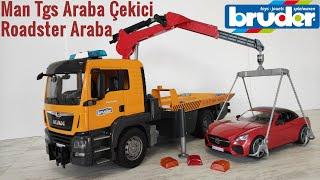 Bruder Man Tgs Araba Çekici ve Roadster araba kutu açılışı ve inceleme