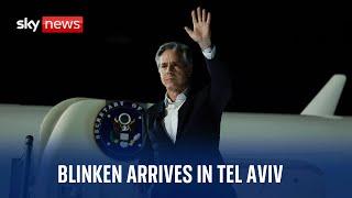 US Secretary of State Antony Blinken arrives in Israel