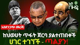 Ethiopia - አስደንጋጭ መረጃ ከህወሀት ጥፋት ጀርባ ያልተጠበቀች ሀገር ተገኘች - ጣልያን