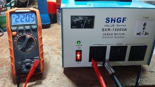 SHGF AUTO VOLTAGE REGULATOR unboxing SERVO TYPE