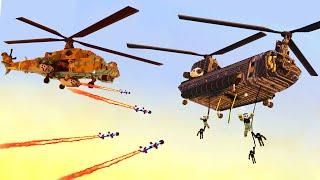 Realistic Helicopter Shootdowns & Crashes 6  Teardown