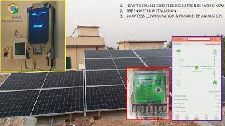 FRONUS HYBRID 6KW Grid Feed Enabled  Green Meter Installation  SMARTESS SETTING & NET METERING