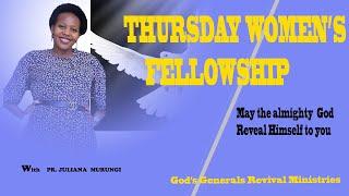 THURSDAY WOMENS FELLOWSHIP  THE JOURNEY OF TRANSFORMATION BY PR JULIANA  11th-04-2024.