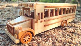 SCHOOL BUS DIY wooden toys