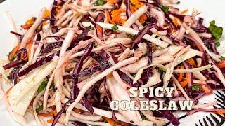 Spicy Coleslaw Recipe  Tangy Coleslaw Salad With No Mayo